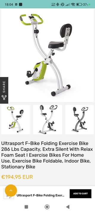 Bicicleta estática plegable