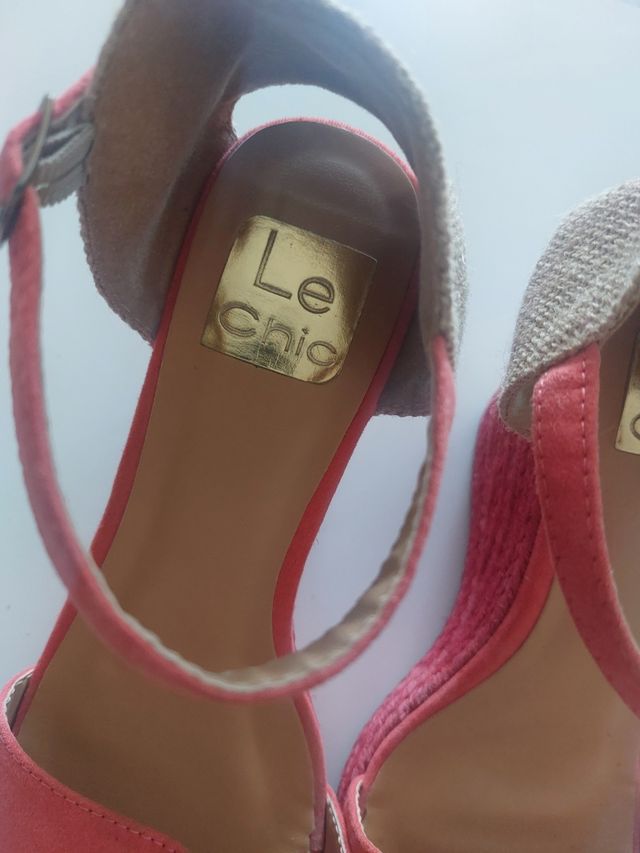 Cuñas coral Le Chic. SIN caja