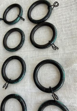 Soportes cortina metal - 2uds y argollas