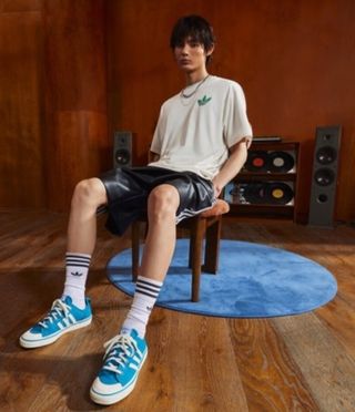 Adidas Nizza RF 74  Azul Verde Azulado Lona Nylon.