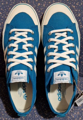 Adidas Nizza RF 74  Azul Verde Azulado Lona Nylon.