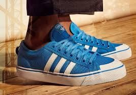 Adidas Nizza RF 74  Azul Verde Azulado Lona Nylon.