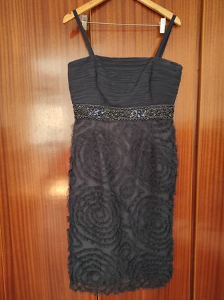 Vestido azul marino fiesta. Talla L