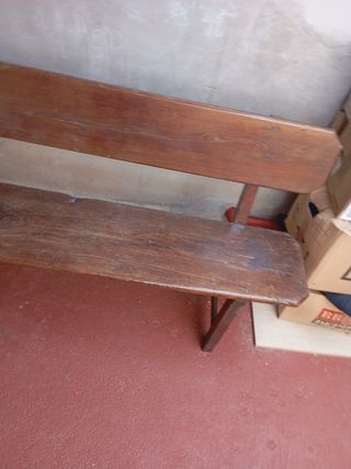 Banco madera castaño antiguo