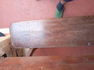Banco madera castaño antiguo