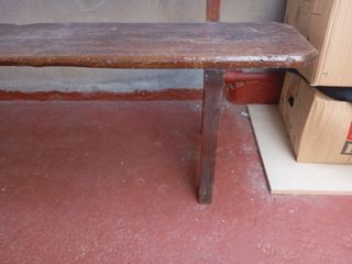 Banco madera castaño antiguo