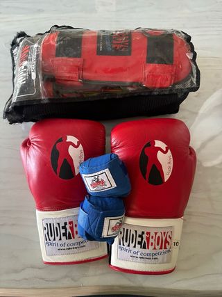 Guantes boxeo Rude Boys + vendas