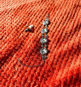 Pulsera Plata con Cristales y regalo anillo