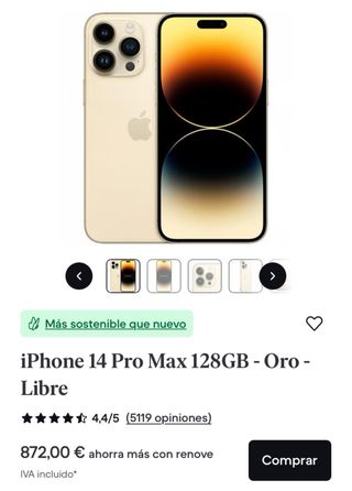 iPhone 14 Pro Max 128GB - Oro