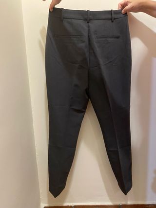 Pantalón traje mujer gris