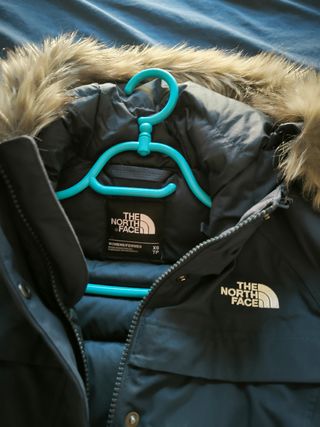 Abrigo North Face mujer, talla M, azul marino