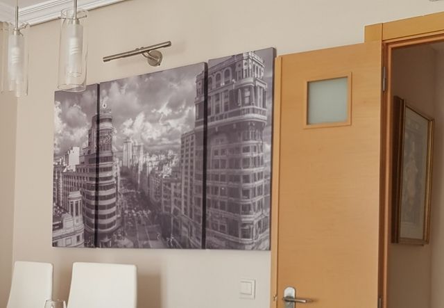 Tríptico Gran Vía Madrid - Blanco y Negro