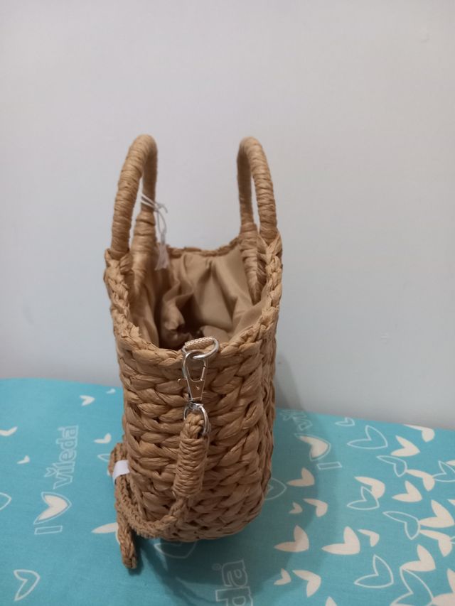 Borsa spiaggia Sinsay beige intrecciata