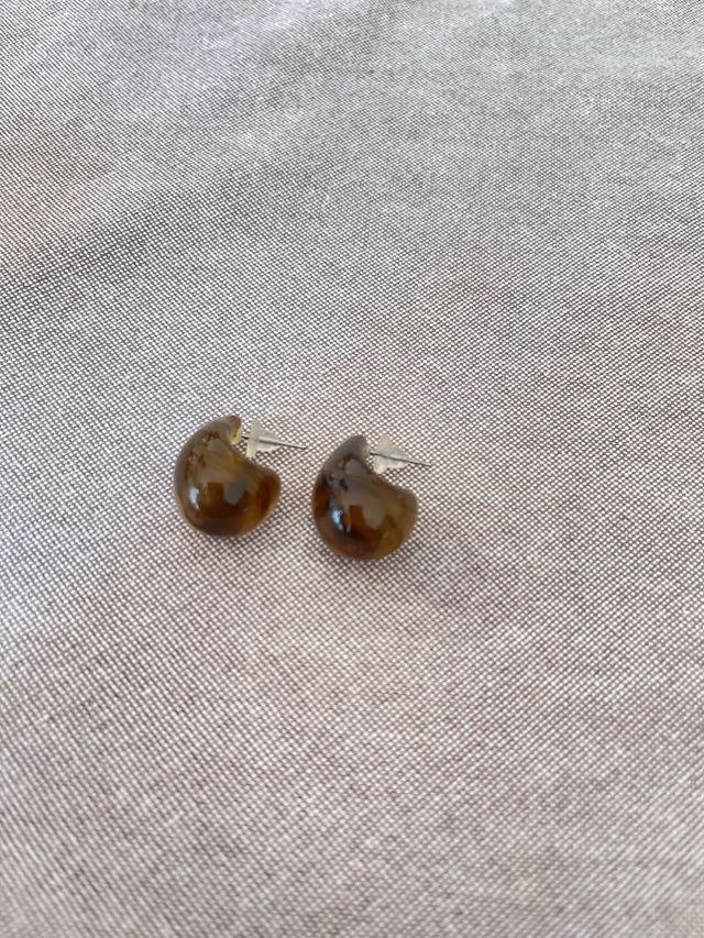 Pendientes de resina – Forma de gota efecto ámbar