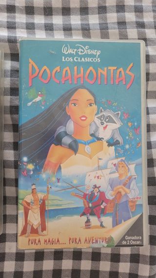 VHS Disney: El Jorobado, Toy Story, Pocahontas