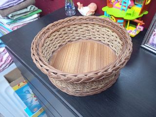 Cesta mimbre antigua - Decoración