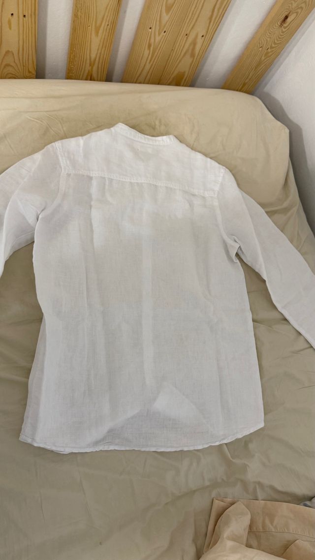 Camisa de lino manga larga para niño