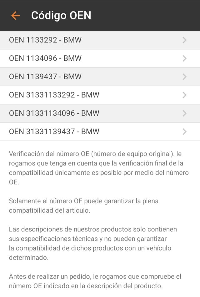 Copelas vaico  BMW E34 Delanteras