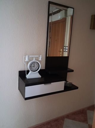 Recibidor con espejo - Mueble de pared