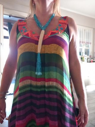 Collana Perle Azzurre & Simil Avori