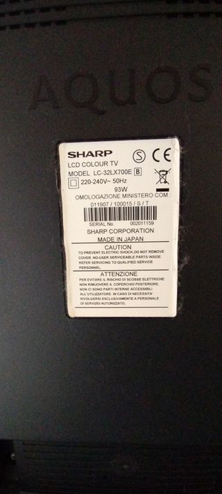 TV Sharp Aquos 32" - usata