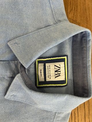 Camisa Zara Hombre Azul - M