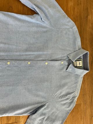 Camisa Zara Hombre Azul - M