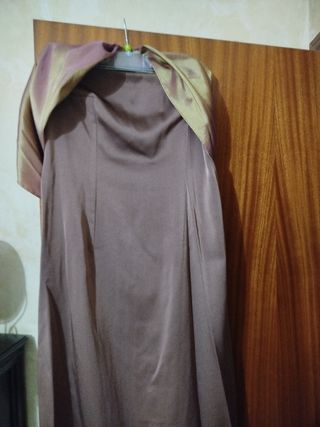 Vestido fiesta marrón