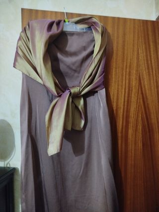 Vestido fiesta marrón