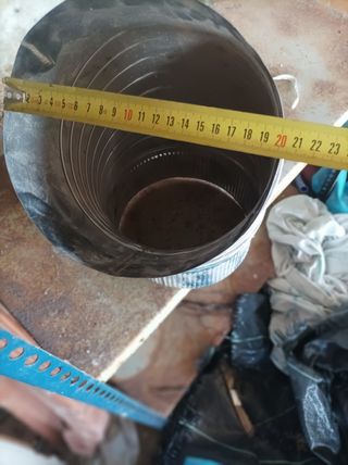 Embellecedor chimenea fundicion negro y tubos inox