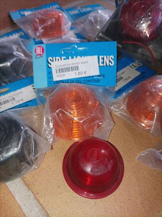 Pilotos bicolor de goma y tulipas, para remolque