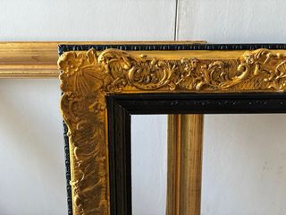 Lote de 3 Marcos dorados, plata y negro - Madera