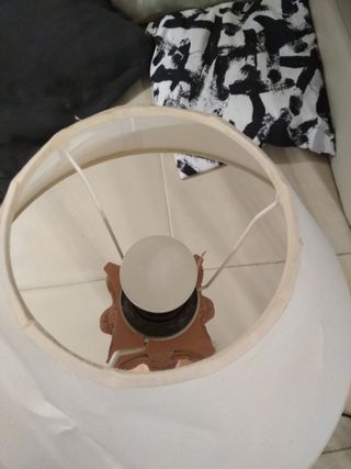 Lampara mesita noche rosa - beige