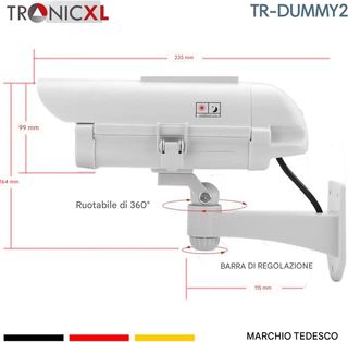 Telecamera FINTA sorveglianza solare LED intermitt