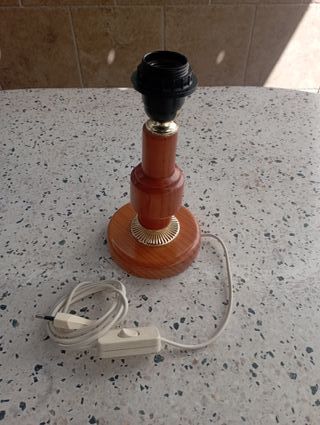 Lampara de Mesa Madera - Vintage