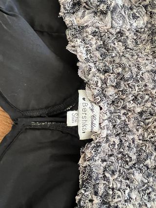 Vestido corto gris y negro