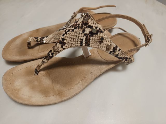 Sandalias Zara animal print serpiente