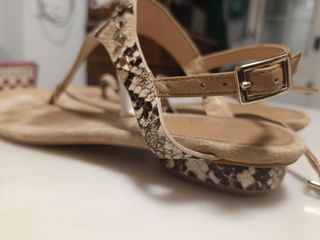 Sandalias Zara animal print serpiente