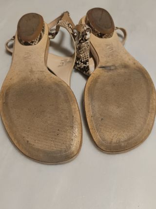 Sandalias Zara animal print serpiente
