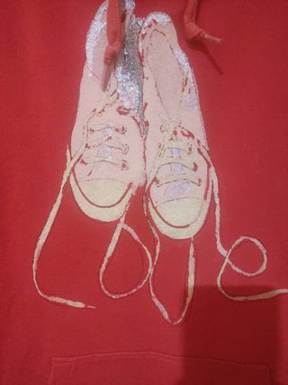 Sudadera Converse roja talla L