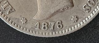 1 Peseta 1876 (18-76) DE M ¡Plata!