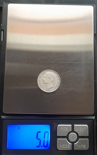 1 Peseta 1876 (18-76) DE M ¡Plata!