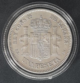 1 Peseta 1876 (18-76) DE M ¡Plata!