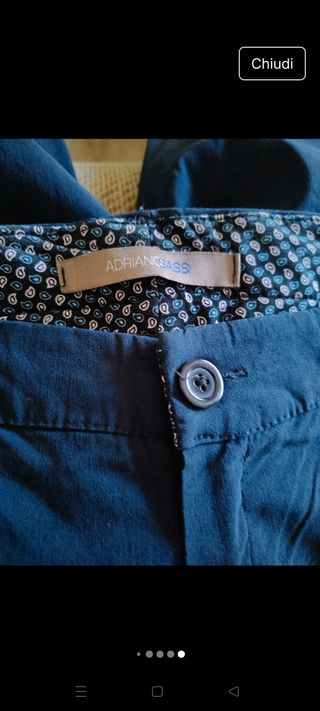 Pantaloni Chino Blu - tg.M