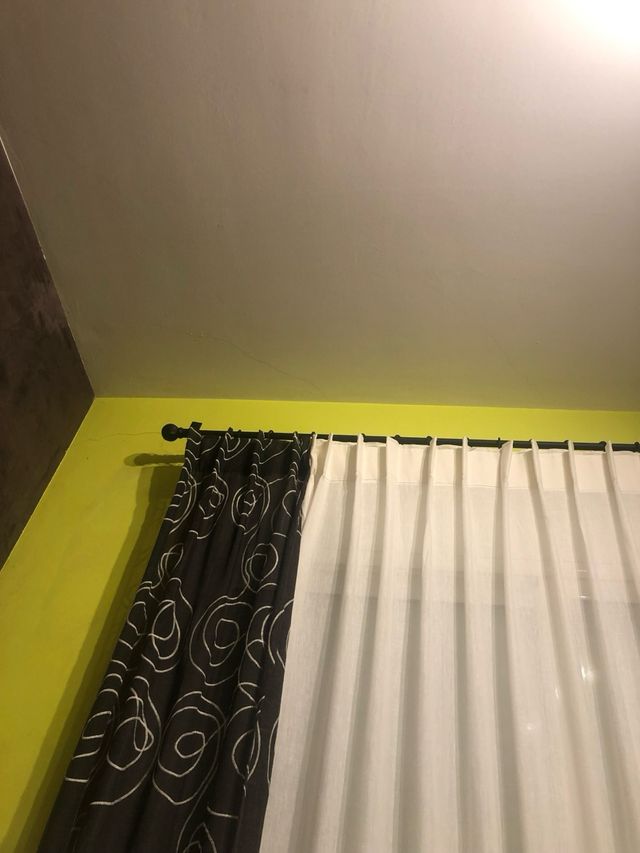 Cortinas lino blanco y marrón