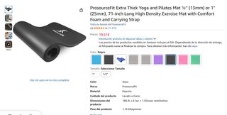 Esterilla Yoga Pilates 71" 1"(25mm)