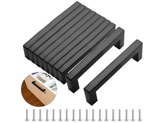 Tiradores negros para mueble - 9 unidades 