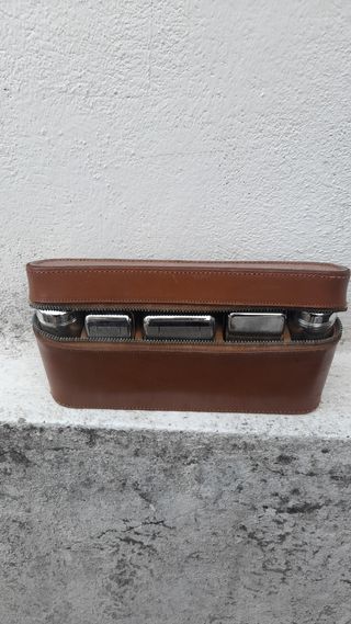 Set da viaggio vintage in pelle