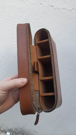 Set da viaggio vintage in pelle