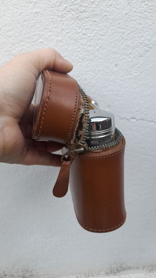 Set da viaggio vintage in pelle